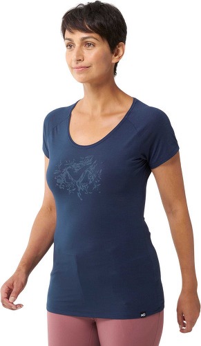 Millet-T-Shirt Randonnée Femme IMJA WOOL PRINT TS SS-1