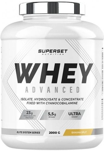 Superset Nutrition-Programme Prise de Muscle Sec Confirmé: 100% Whey Proteine Advanced (2Kg) [BANANA SPLIT] + No Pump Xtreme [MOJITO] + Créa Max-2