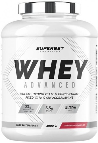 Superset Nutrition-100% Whey Proteine Advanced (2Kg) [FRAISE YOGOURT]-0
