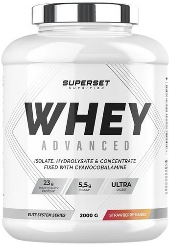 Superset Nutrition-100% Whey Proteine Advanced (2Kg) [MANGUE FRAISE]-0
