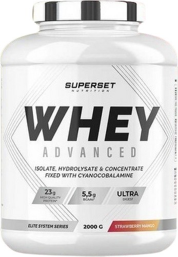 Superset Nutrition-100% Whey Proteine Advanced (2Kg) [MANGUE FRAISE]-4