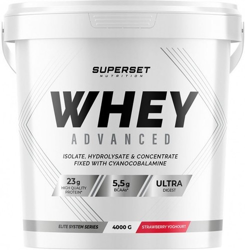 Superset Nutrition-100% Whey Proteine Advanced (4Kg) [FRAISE YOGOURT]-0