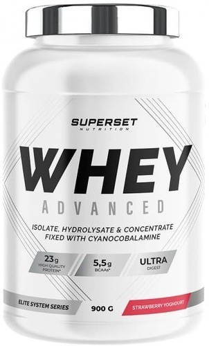 Superset Nutrition-Programme Spécial Muscle Sec: 100% Whey Proteine Advanced (900g) [FRAISE YOGOURT] + Redburn Hardcore-2