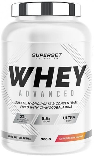 Superset Nutrition-100% Whey Proteine Advanced (900g) [MANGUE FRAISE]-0