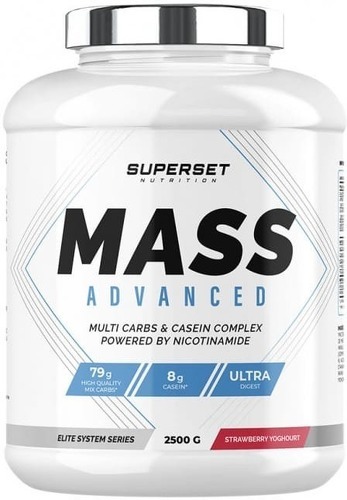 Superset Nutrition-Programme Prise de Masse Expert: Mass Advanced (2,5Kg) [FRAISE YOGOURT] + Créatine Hardcore + BCAA Xtreme + Xenatest Hardcore-2