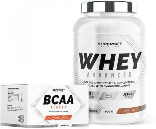 Superset Nutrition-Programme Muscle Recovery: 100% Whey Proteine Advanced (900g) [CHOCONUT] + BCAA Xtreme-0