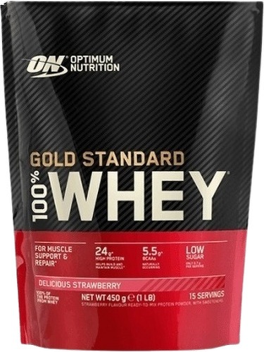 Optimum Nutrition-100% Whey Gold (450g) [FRAISE]-0