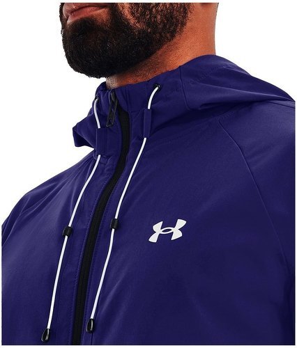UNDER ARMOUR-Ua Stretch Woven Windbreaker Blu-4