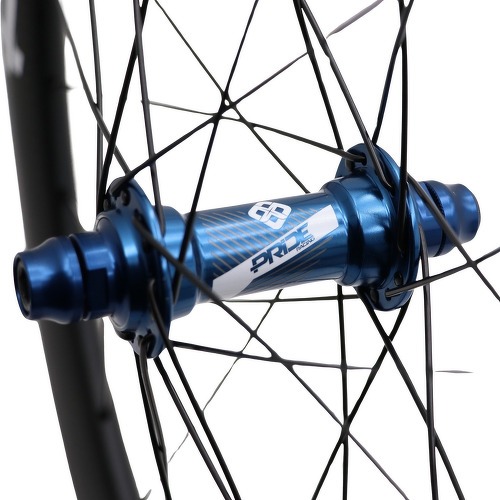Pride Racing-Paire De Roues Pride Gravity Exp Aero Ud Gloss Disc Moyeux Blue-3