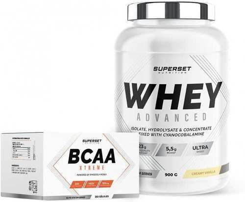 Superset Nutrition-Programme Muscle Recovery: 100% Whey Proteine Advanced (900g) [VANILLE CREMEUSE] + BCAA Xtreme-0