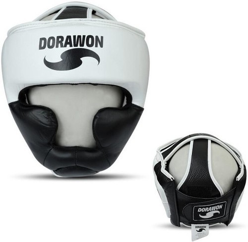 DORAWON-DORAWON, Casque de protection cuir SEATTLE taille L, blanc et noir-image-1