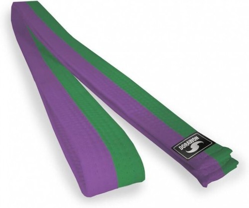 DORAWON-Dorawon, ceinture verte et violette en coton bicolore-image-1