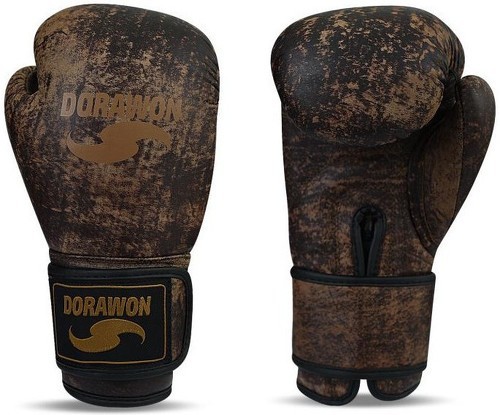 DORAWON-DORAWON, Gants de boxe cuir competition VINTAGE, marron-image-1