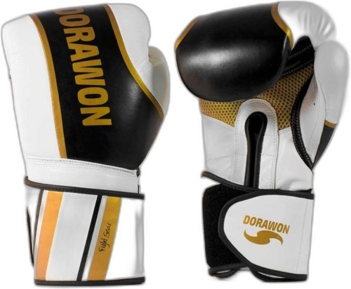 DORAWON-DORAWON, Gants de boxe cuir professionnel LEEDS, blanc-image-1