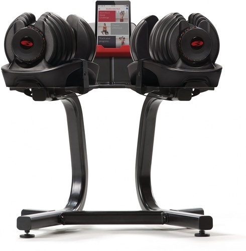 BOWFLEX-Bowflex Pack Haltères Selectech 1090I Réglable De 4 À 41 Kg (La Paire) + Support Avec Rack Média-1