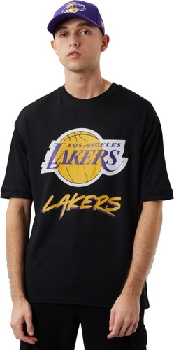 NEW ERA-New Era Nba Los Angeles Lakers Script Mesh Tee-image-1