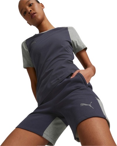 PUMA-Short femme Puma teamCUP Casuals bleu foncé-2