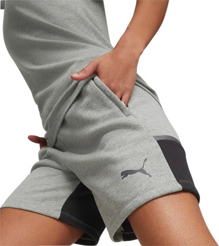 PUMA-Short femme Puma teamCUP Casuals gris-2