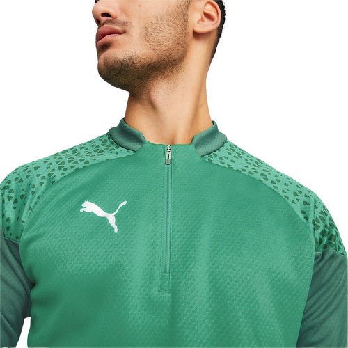 PUMA-Haut d'entraînement Puma teamCUP Training 1/4 Zip vert-4