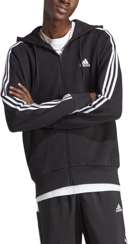 adidas Sportswear-Veste à capuche zippée 3 bandes Essentials-4