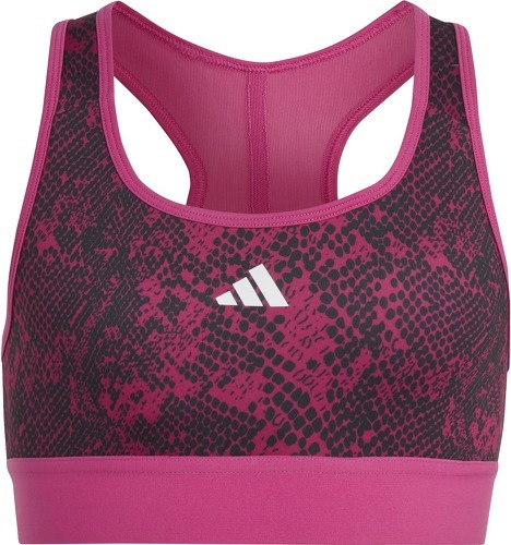 adidas Sportswear-Brassière de sport matelassée à imprimé animal AEROREADY PowerReact-1