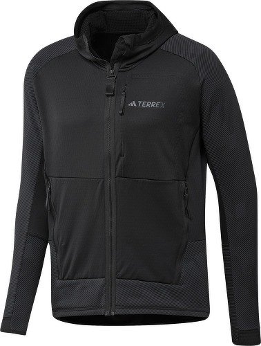 adidas Performance-Veste de randonnée à capuche en molleton Terrex Tech Flooce-0