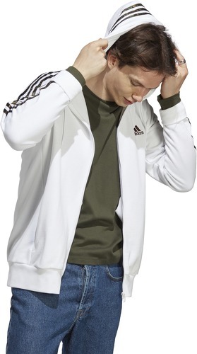 adidas Sportswear-Veste à capuche zippée 3 bandes Essentials-3