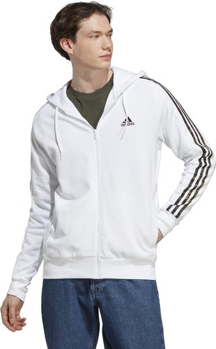 adidas Sportswear-Veste à capuche zippée 3 bandes Essentials-1