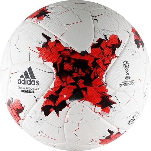 adidas Performance-Ballon de match adidas Krasava Confed Cup 2017 OMB taille 5 blanc/rouge-image-1