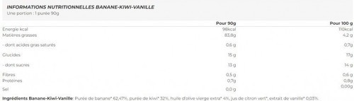 BAOUW-Baouw Purée Et Compote Energétique Bio Banane - Kiwi - Vanille - Gels et gommes énergétiques-1