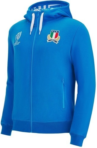 MACRON-Sweatshirt à capuche zippé coton Italie Rugby Merch RWC Country 2023-image-1