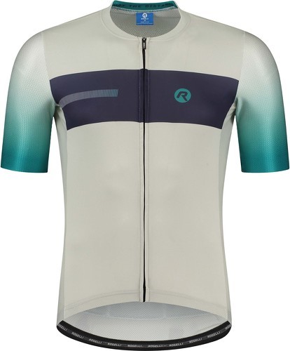 Rogelli-Maillot Manches Courtes Velo Dawn - Homme - Sable/Turquoise/Noir-image-1