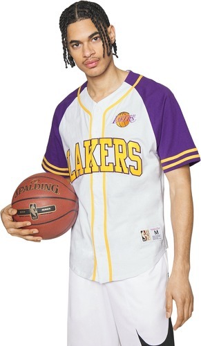 Mitchell & Ness-Maillot Los Angeles Lakers Practice Day Button Front-3