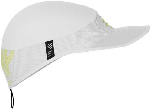 COMPRESSPORT-Casquette Compressport Pro Racing Cap Blanc avec dessous visiere jaune fluo-4