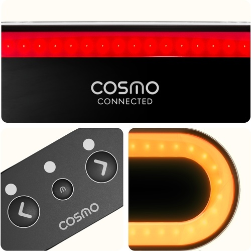 Cosmo-Cosmo Ride - Eclairage Vélo Arrière Intelligent et Connecté  - Clignotants, Feu Stop, Detection de Chute Automatique, Partage de trajet-1