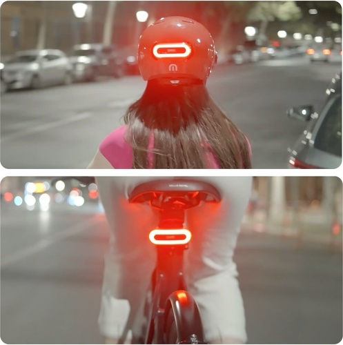 Cosmo-Cosmo Ride - Eclairage Vélo Arrière Intelligent et Connecté  - Clignotants, Feu Stop, Detection de Chute Automatique, Partage de trajet-2