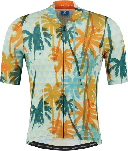 Rogelli-Maillot Manches Courtes Velo Hawaii - Homme - Menthe/Orange-image-1