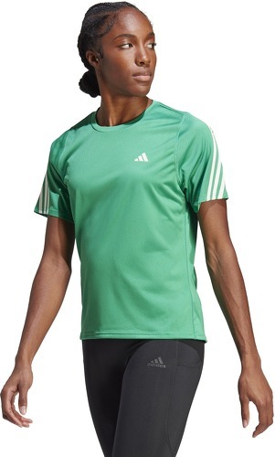 adidas Performance-T-shirt de running Run Icons 3-Stripes Low-Carbon-1