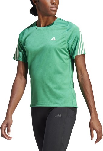 adidas Performance-T-shirt de running Run Icons 3-Stripes Low-Carbon-4