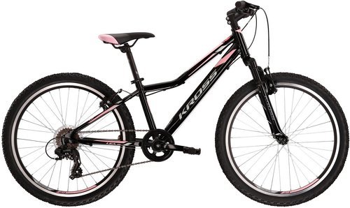 KROSS-Vélo VTT fille enfant LEA JR 1.0 noir/gris/rose 24''-image-1