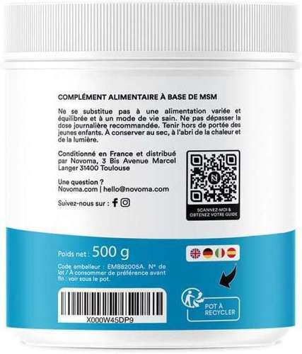 Nutrivita-MSM en poudre (500g)-1