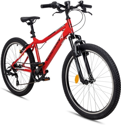 Nogan-Vélo VTT Enfant Nogan Gravel GO Suspension - 24 pouces - Signal Red-1