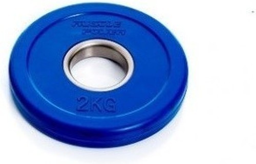 Muscle Power-Muscle Power Fractional Olympic Bumper Plate 50 Mm 2 Kg-1