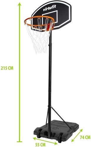 VirtuFit-Poteau de Basket Ajustable  - 170 à 215 cm - Avec Ballon et Pompe-2