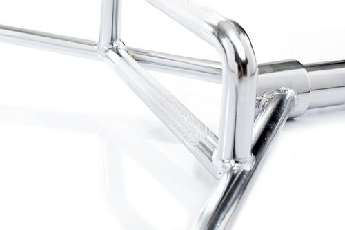 Muscle Power-Barre hexagonale olympique Muscle Power - Chrome - 160 cm-2