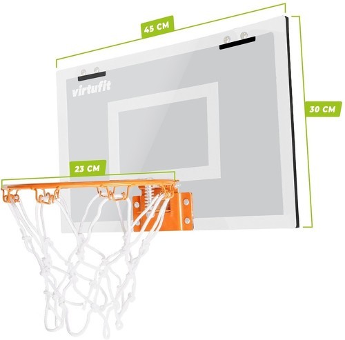 VirtuFit-Panier de Basketball Mini - Avec 2 balles et pompe - Blanc-2