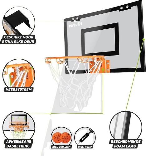 VirtuFit-Panier De Ball Mini Avec 2 Balles Et Pompe-2