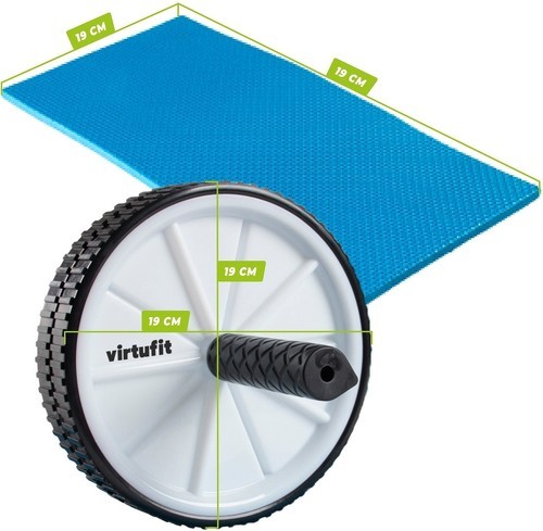 VirtuFit-Roue Abs Double Rouleau Ab Roue Ab Avec Tapis-2