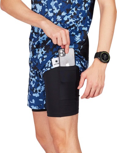 Saysky-2in1 Camo Pace Shorts 5"-1