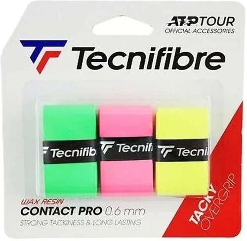 TECNIFIBRE-PACK 3 OVERGRIP TECNIFIBRE CONTACT PRO MULTICOULEUR-1